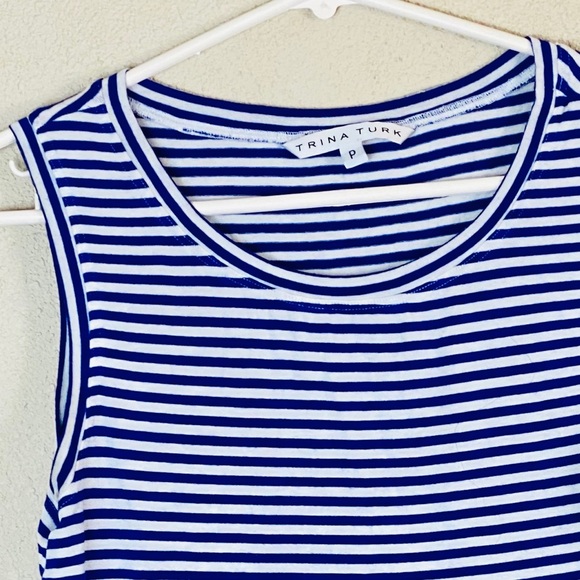 Trina Turk | Elberta Striped French Terry Cropped Top - Picture 8 of 8